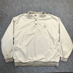Tehama Clint Pebble Beach Windbreaker Mens XL Beige Golf‎ Pullover